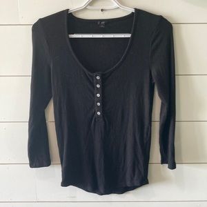 JCREW. Long sleeve black shirt.